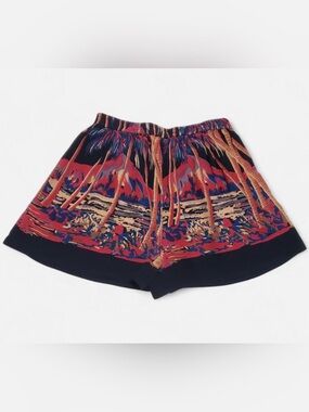 Women’s Avanti Hawaiian Tropical Palm Tree Elastic-Waist Shorts
